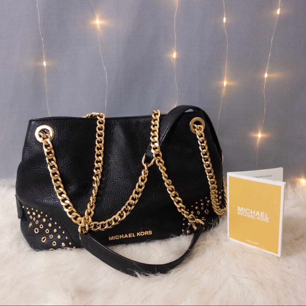 Michael Kors Gold Studded Gold Chain Purse